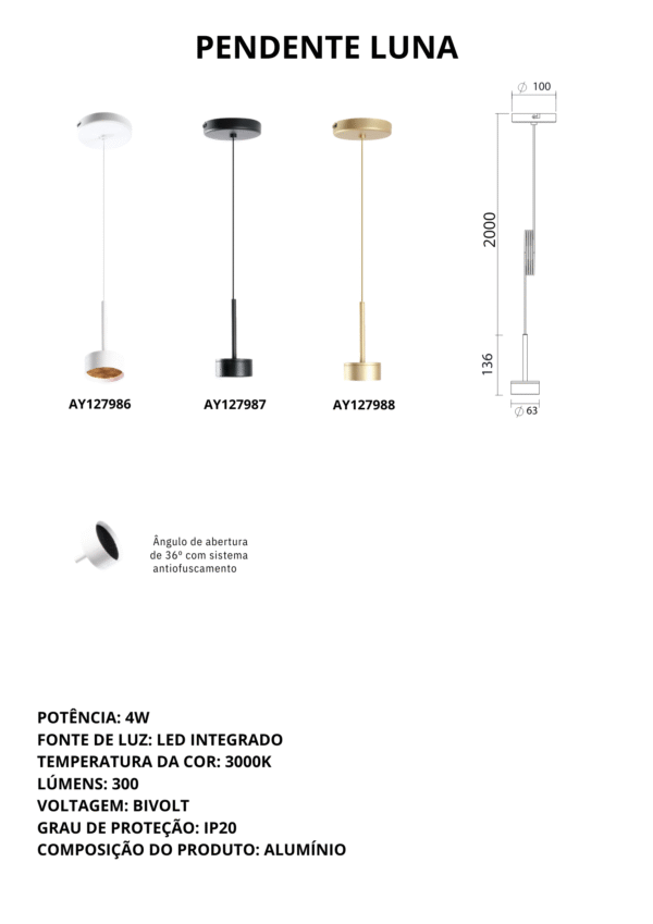 Pendente Luna AY128645 - Imagem 2