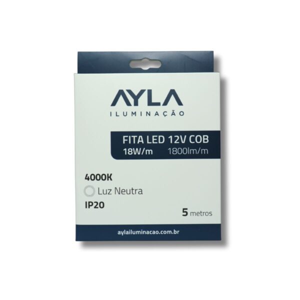 Fita LED 12V 4000K 18W/m (COB)