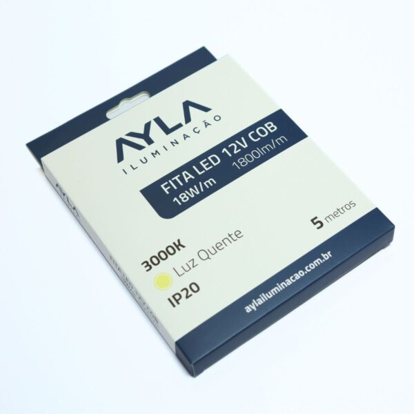 Fita LED 12V 3000K 18W/m (COB) - Imagem 3