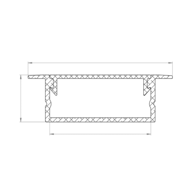 Perfil Embutir para Fita LED 3m Preto AY303260 Neo - Imagem 2