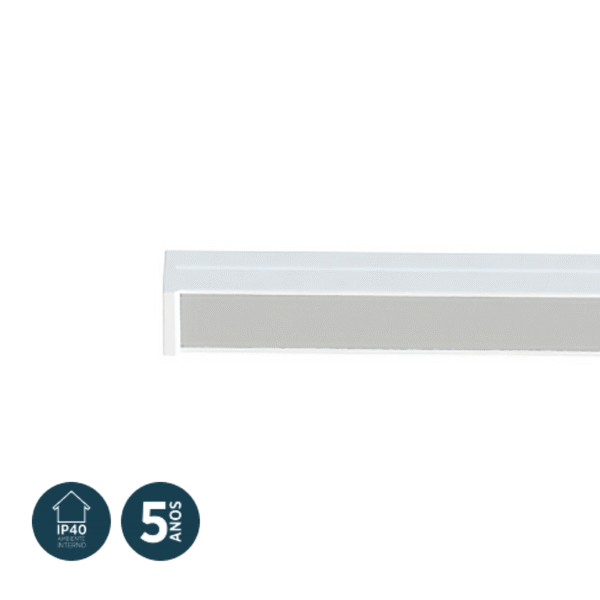 Perfil Embutir para Fita LED 1m Branco AY303262 Fit