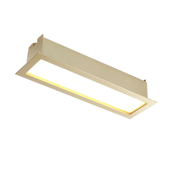 Luminária de Embutir LED Pandora AY188110 10W 3000K Retangular Dourada