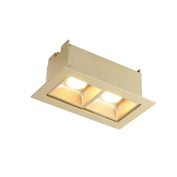 Luminária de Embutir LED Pandora AY188049 4W 3000K Retangular Dourada