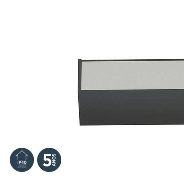 Perfil Sobrepor para Fita LED 2m Preto AY303307 Line-X