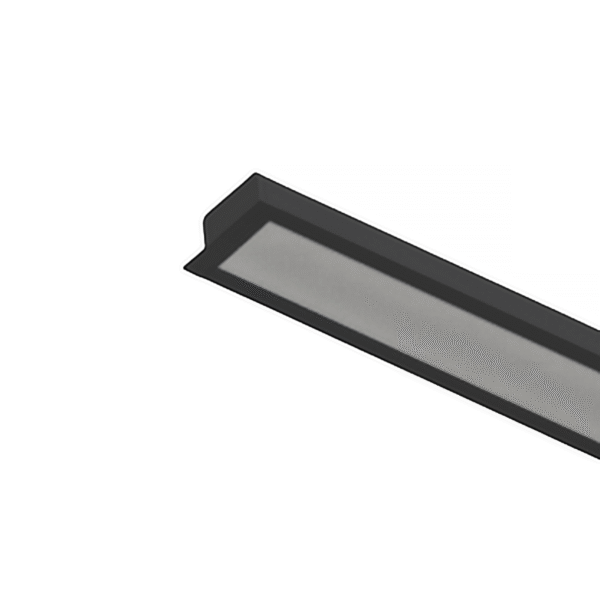 Perfil de Embutir para Fita LED 1m Preto AY301825 Lume