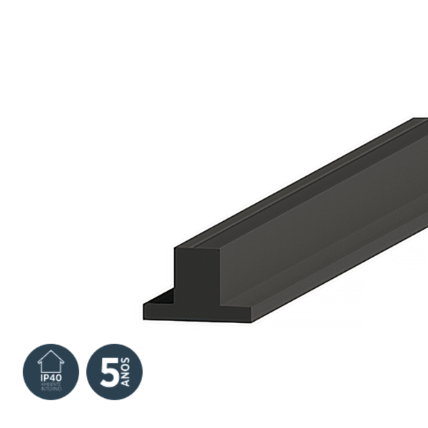 Perfil Sobrepor para Fita LED 2m Preto AY303301 Kairo