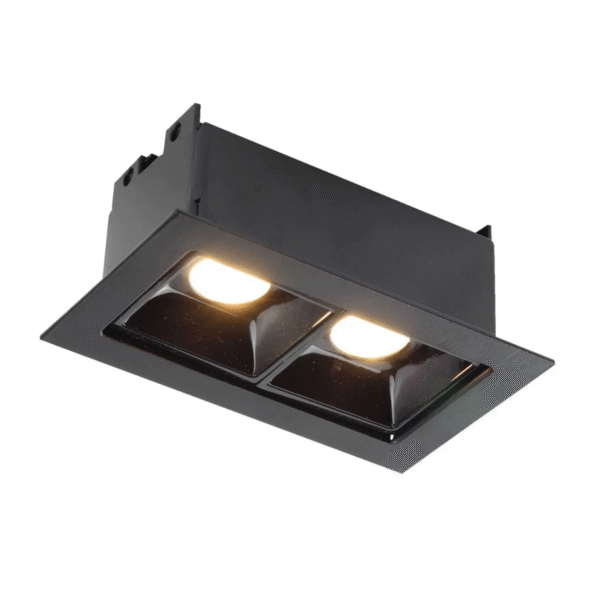 Luminária de Embutir LED Pandora AY188047 4W 3000K Retangular Preta