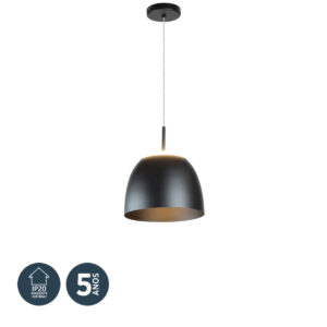 Pendente LED 12W 3000K Bivolt Preto AY128111 Helio