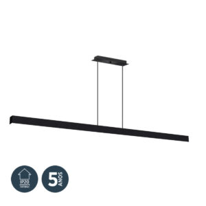 Pendente LED 38W 3000K Bivolt Preto AY128058 Clio